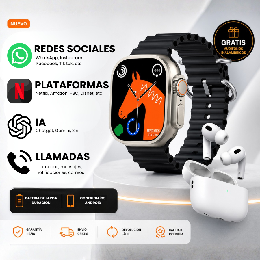 COMBO: SMART WATCH ULTRA 2 + Airpods Premium